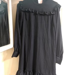 Black ruffle tunic